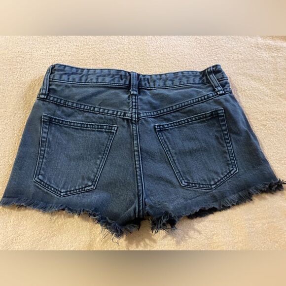Free People Navy Blue Button Up Short Size 26 - Picture 4 of 8